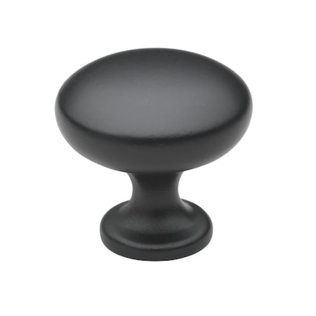 Gliderite Hardware 1-1/8 in. Matte Black Classic Round Cabinet Knob, 25PK 5411-MB-25